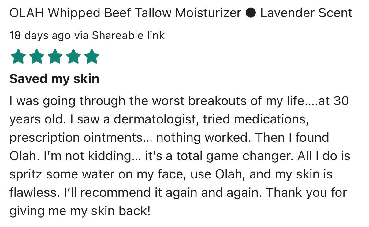 OLAH Whipped Beef Tallow Moisturizer ● Lavender Scent
