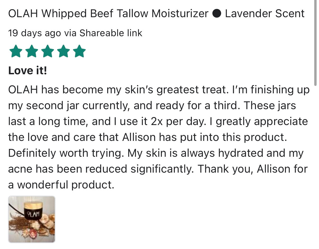 OLAH Whipped Beef Tallow Moisturizer ● Lavender Scent